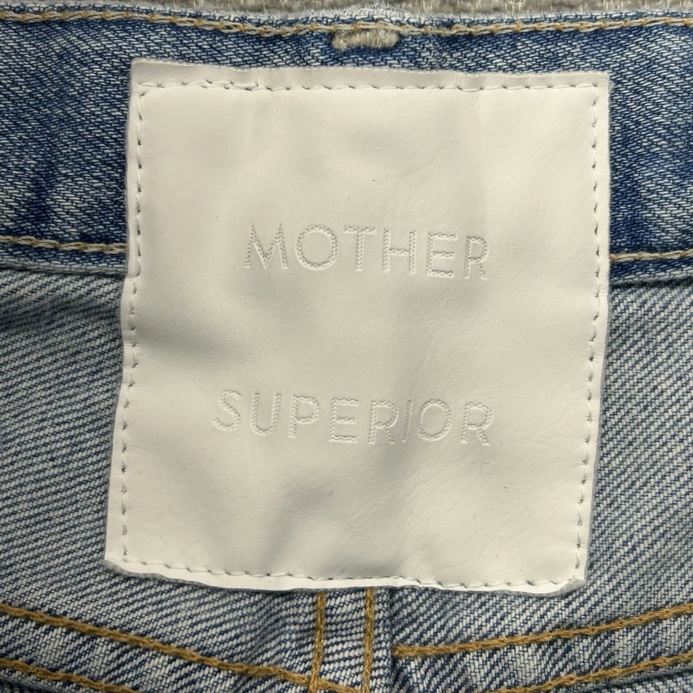 Mother The Almost Saint Cropped Jeans Women Size 25 Blue Denim Distressed - Picture 3 of 13